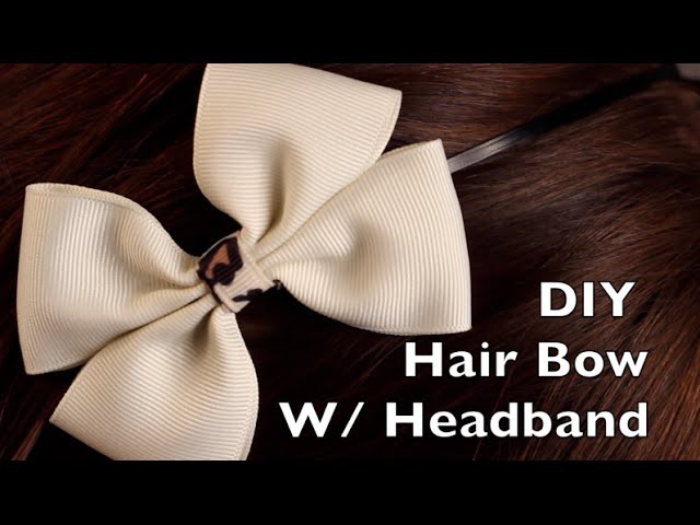 DIY Hair Bow Tutorial - Double Bow on a Headband or Hair Clip