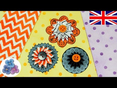 DIY Halloween *How to Make Paper Flowers* Paper Ornaments Easy Crafts Scrapbook Flower Mathie