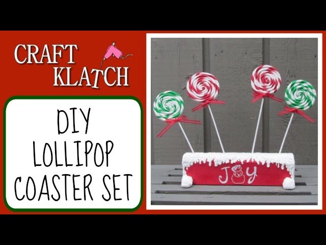 DIY Lollipop Christmas Coaster Set   Another Coaster Friday Craft Klatch Christmas Series