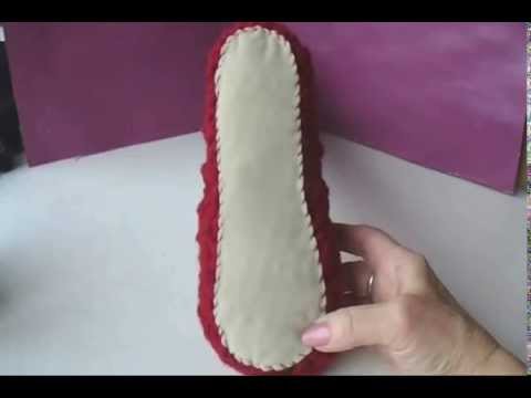 Diy MAKE SUEDE SOLES FOR SLIPPERS