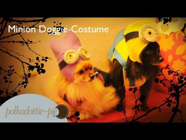 DIY Minion Costume for Doggies - Felt Craft - PolkadottiePie Tutorial
