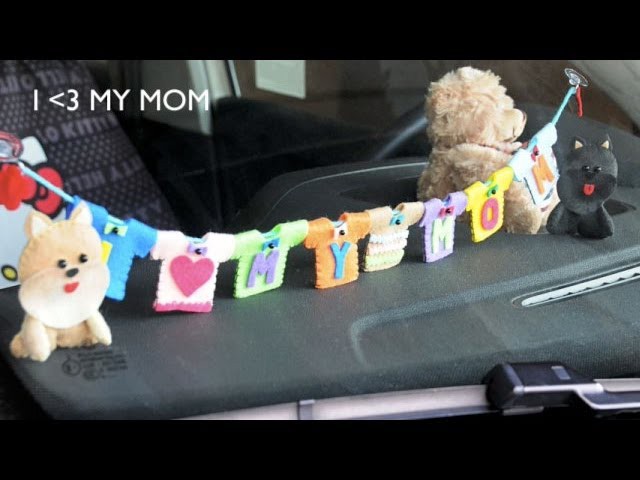 DIY Mother's Day Gift, I Love My Mom - PolkadottiePie Felt Craft Tutorial