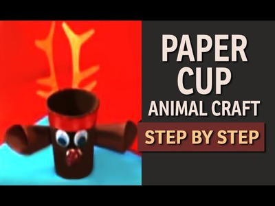 DIY: Paper Cup Craft - How to make a Paper Cup Reindeer (Hindi)