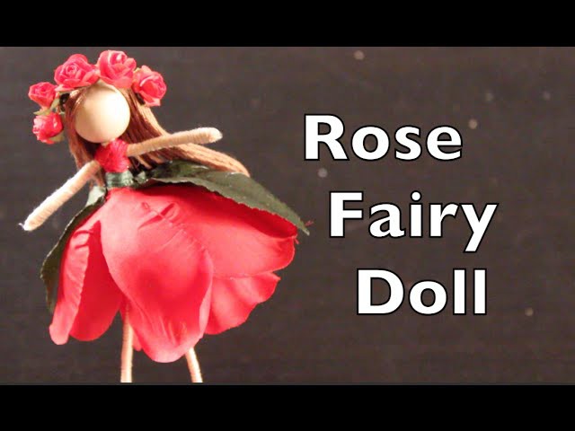 DIY Tutorial On How To Make A Doll With A Rose Dress