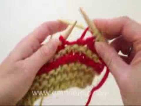 DROPS Knitting Tutorial: How to knit short rows in garter st - with wrap
