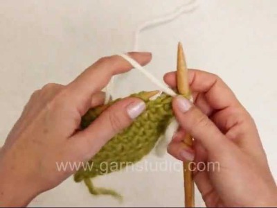DROPS Knitting Tutorial: How to knit linen stitch.