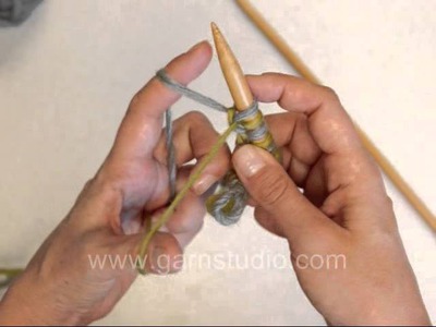 DROPS Knitting Tutorial: How to cast on 2 colors alternating