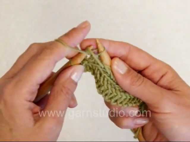 DROPS Knitting Tutorial: How to knit herringbone stitch