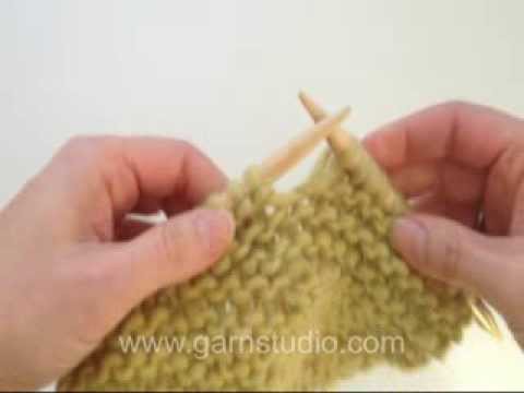 DROPS Knitting Tutorial: How to knit short rows in garter st - basic