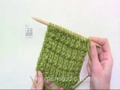 DROPS Knitting Tutorial: How to knit simple textured pattern - just K and P sts.