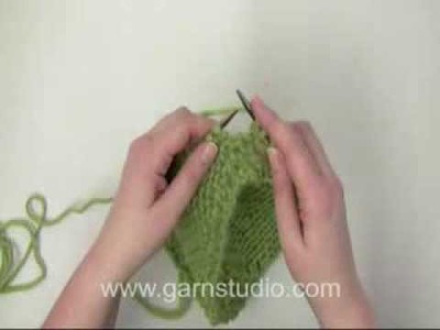 DROPS Knitting Tutorial: How to knit eyelet rows and lace pattern