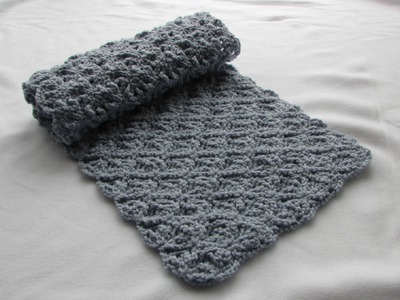 EASY crochet pretty lace scarf tutorial - part 1