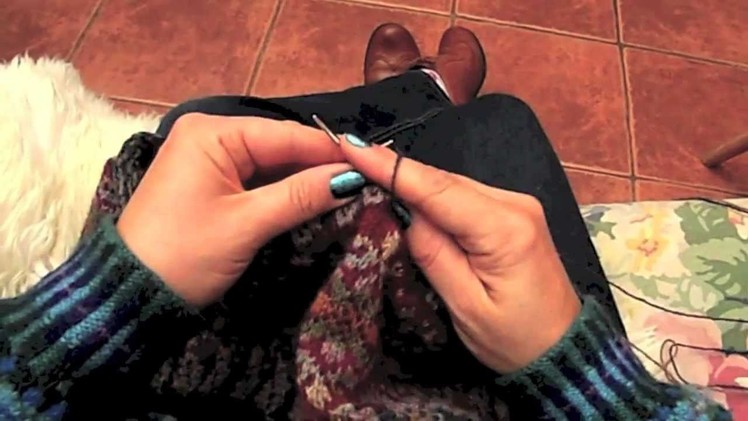 Fair Isle Knitting - Holding Both Yarns in Right Hand