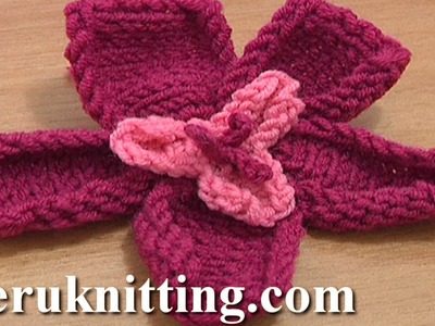 Free Knitting Flower Patterns Tutorial 18 Knitted Two-Layer Flower