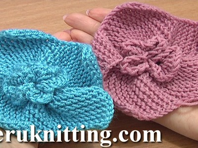 Garter Stitch 5-Petal Flower Knitting Tutorial 2 How To Knit Flowers