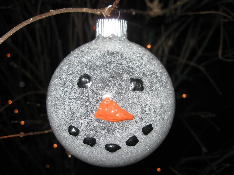 Glittered Snowman Ornament Craft Tutorial