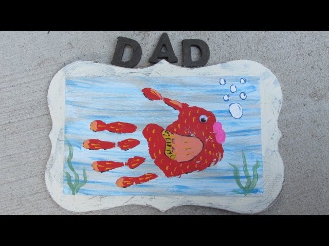 Hand Print Fish Plaque Craft Tutorial