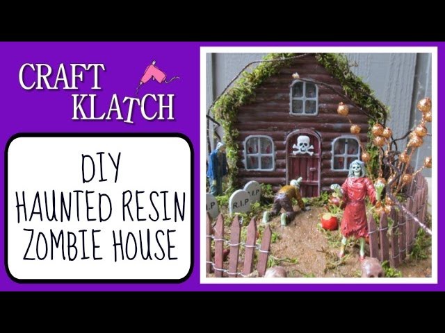 Haunted Zombie House Halloween Resin DIY Craft Klatch Halloween Series