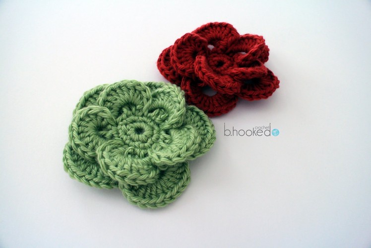 How to Crochet a Flower Left Handed: Wagon Wheel Flower