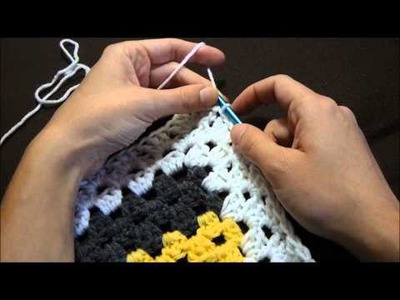 How to Crochet a Granny Square Border with Fan Edge