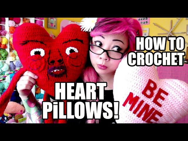 How to Crochet a Heart Pillow!