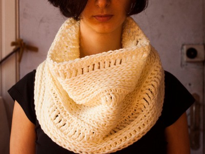 How to crochet knit look cowl