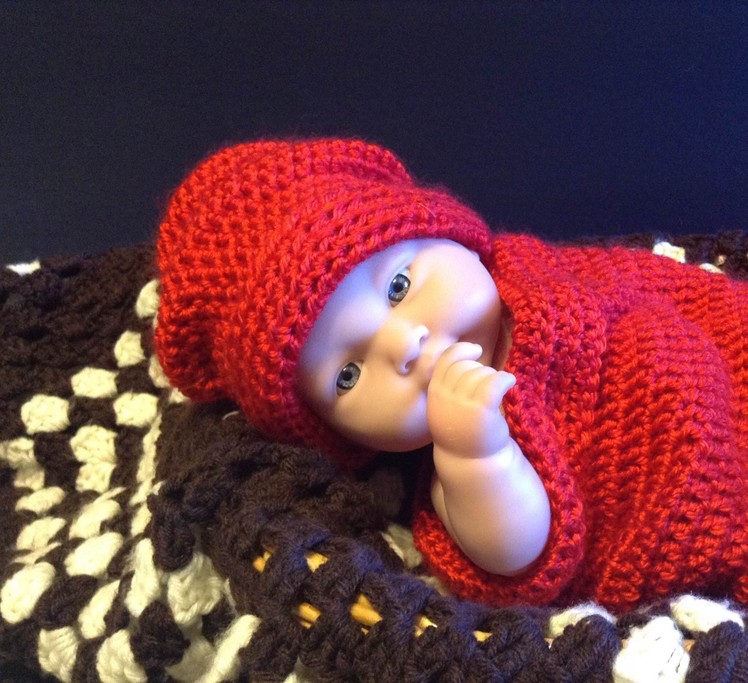 How to crochet quick 20 minute easy newborn hat