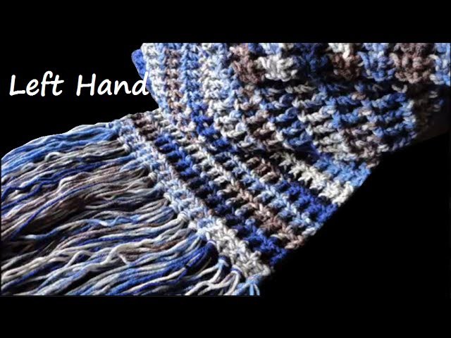 How-To: Crochet Waffle Stitch Scarf - left hand