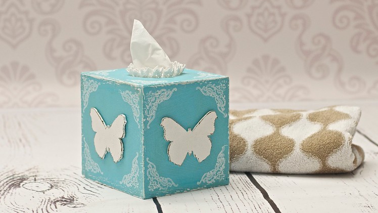 How to decorate a tissue box - decoupage DIY