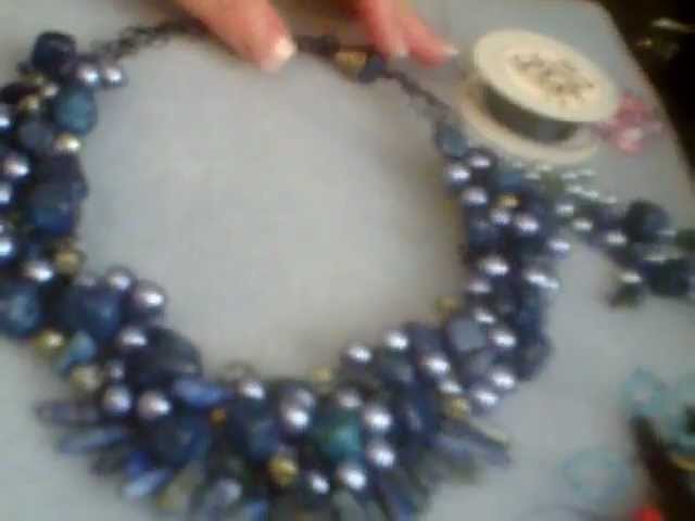 How to embellish your wire crochet necklace Part 1