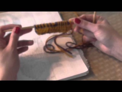 How to knit a bookmark with double-sided knitting