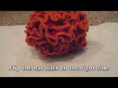 How to Knit a frilly or ruffle hat for the American Girl Doll by Frilly Scarves by Liz