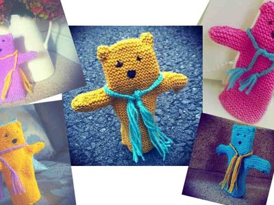 How to knit a teddy bear hand puppet