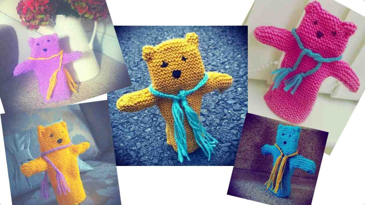 How to knit a teddy bear hand puppet
