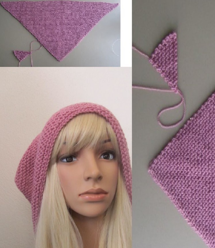 How to Knit a Triangle Scarf-Shawl Pattern #3 by ThePatterfamily