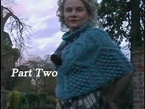 HOW TO KNIT AN ARAN CAPELET OR PONCHO - Free Cabled Poncho Knitting Pattern Tutorial Part 2 of 3