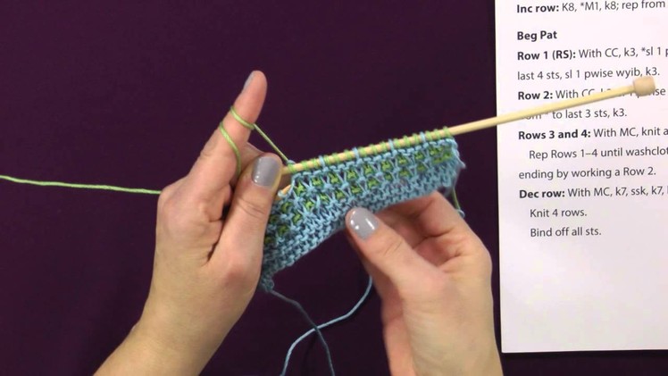 How to Knit Baby Washcloths with a Cable Needle