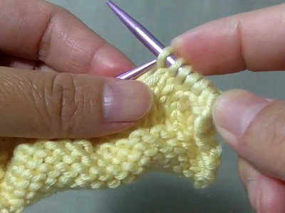 How to knit basic Knit (K) stitch