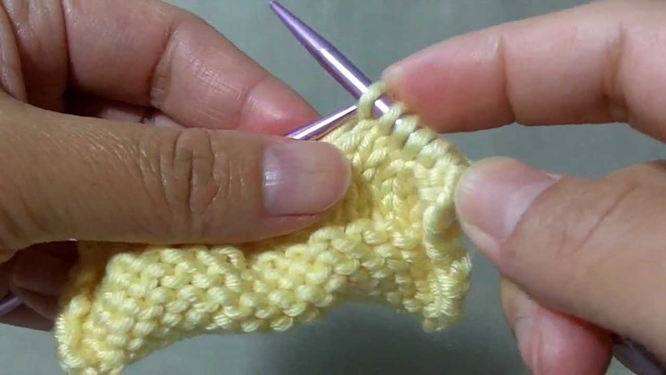 How to knit basic Knit (K) stitch