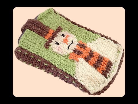 How to Knit Snowman Mobile Phone Cover Case (Part 1)