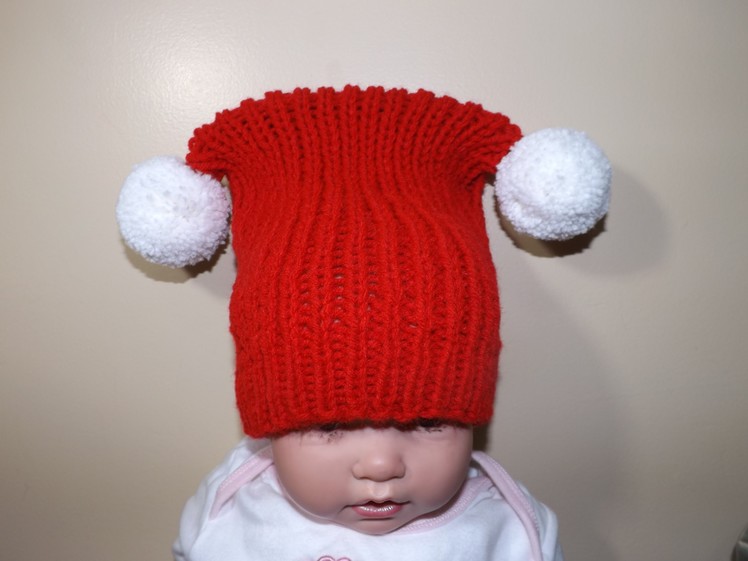 How to Knit Square Christmas Hat