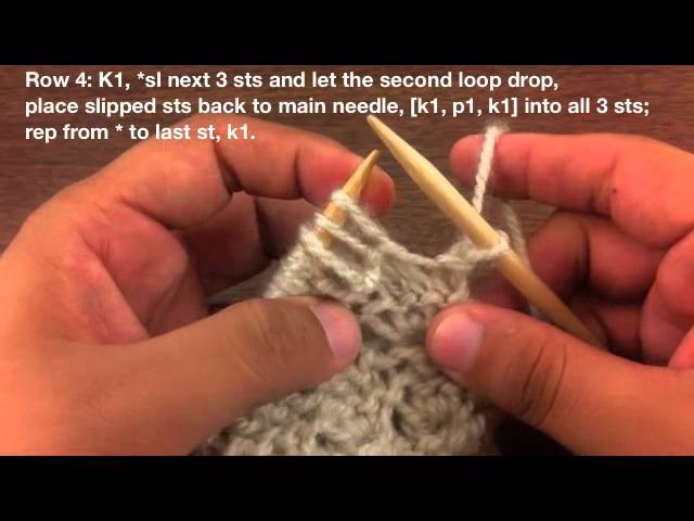 How to Knit the Little Crown Stitch (English Style)