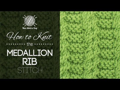 How to Knit the Medallion Rib Stitch