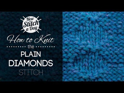 How to Knit the Plain Diamond Stitch {English Style}