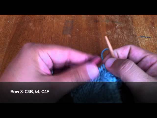 How to Knit the Rhombus Cable Stitch