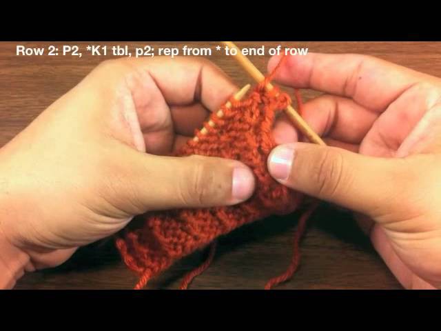 How to Knit the Shadow Rib Stitch (English Style)