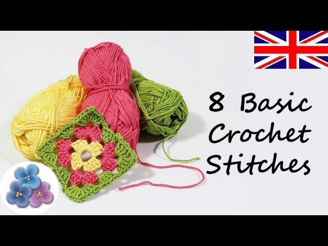 How to make 8 Basic Crochet Stitches DIY Knitting Different Crochet Stitches Mathie