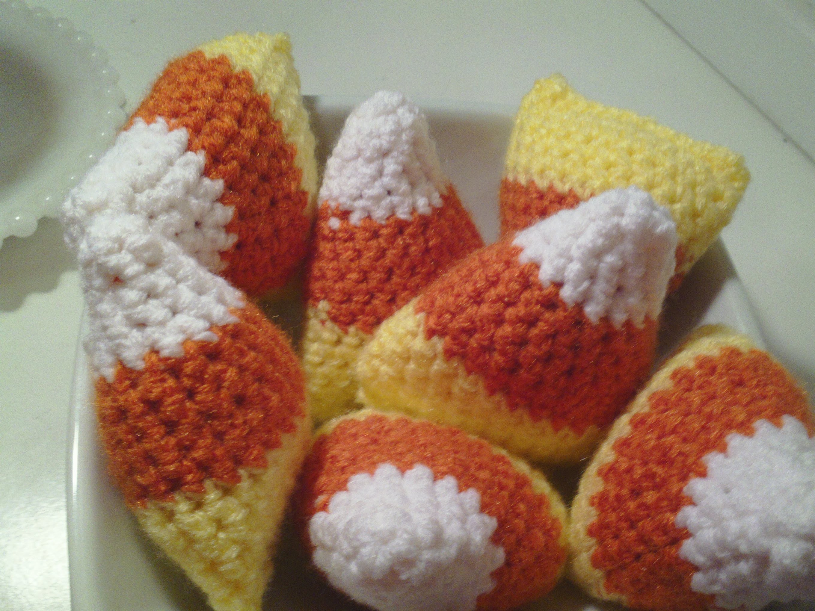 How to make a Crochet Candy Corn craft for halloween