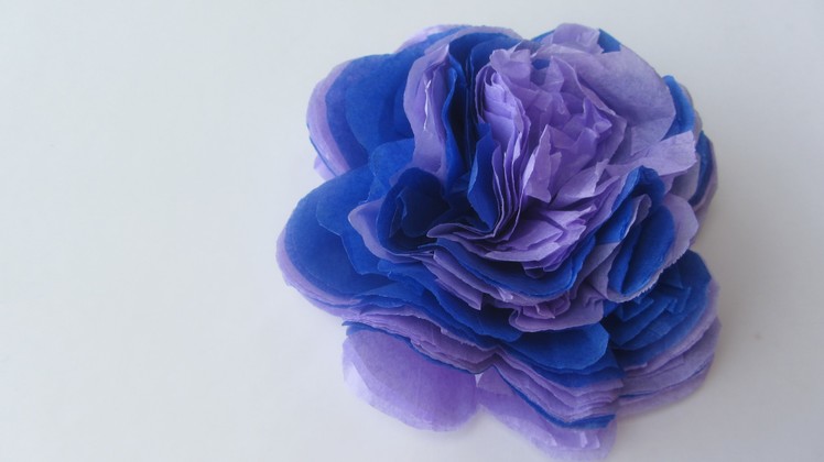 How to Make a Tissue Paper Flower Bow Embellishment Craft Tutorial