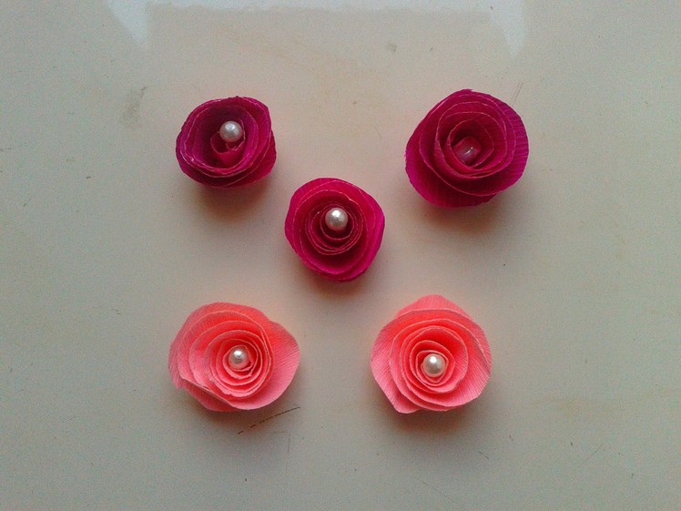 How to make DIY Crepe Paper Rose flowers: step by step Paper Craft Tutorials